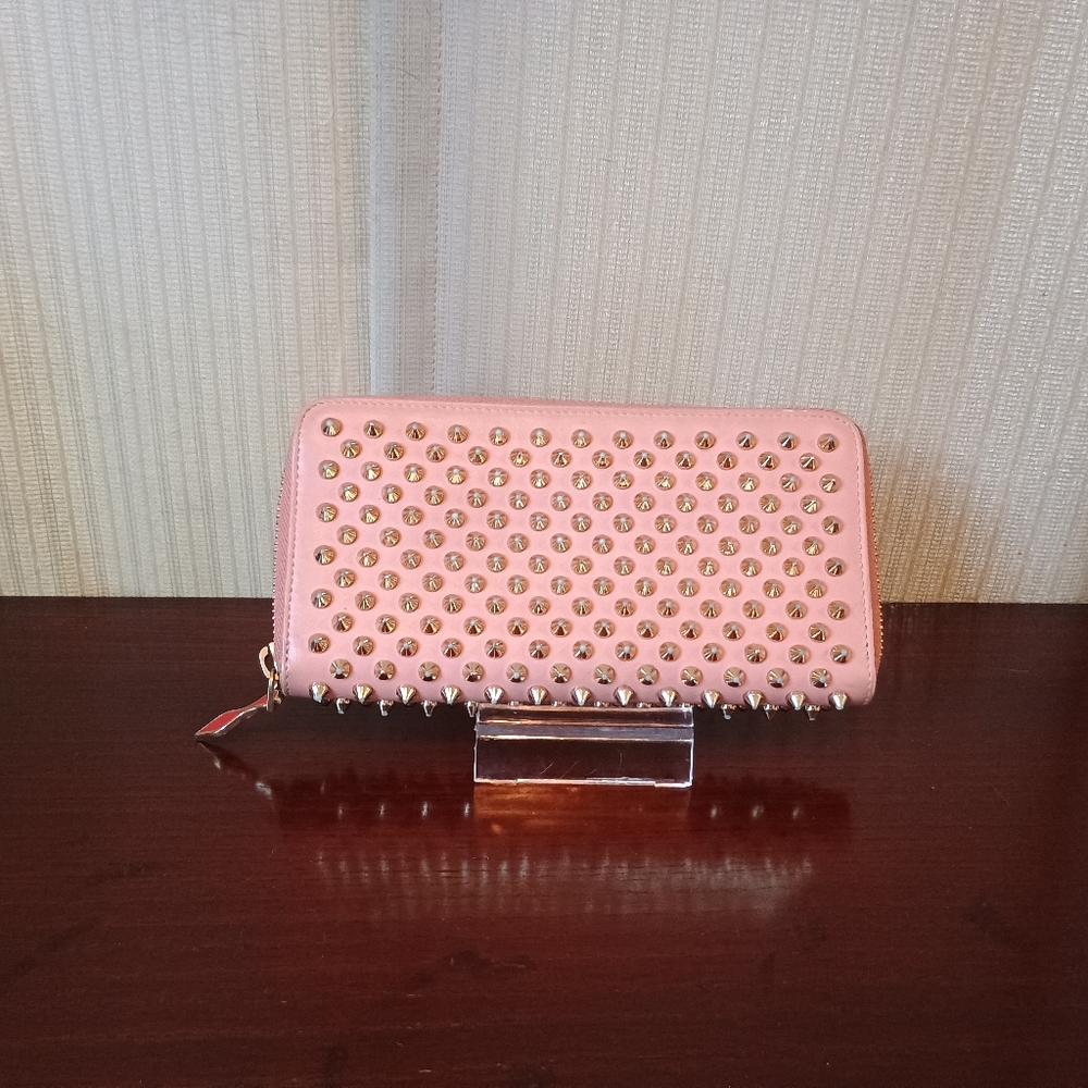 Christian Louboutin Pink Studded Wallet